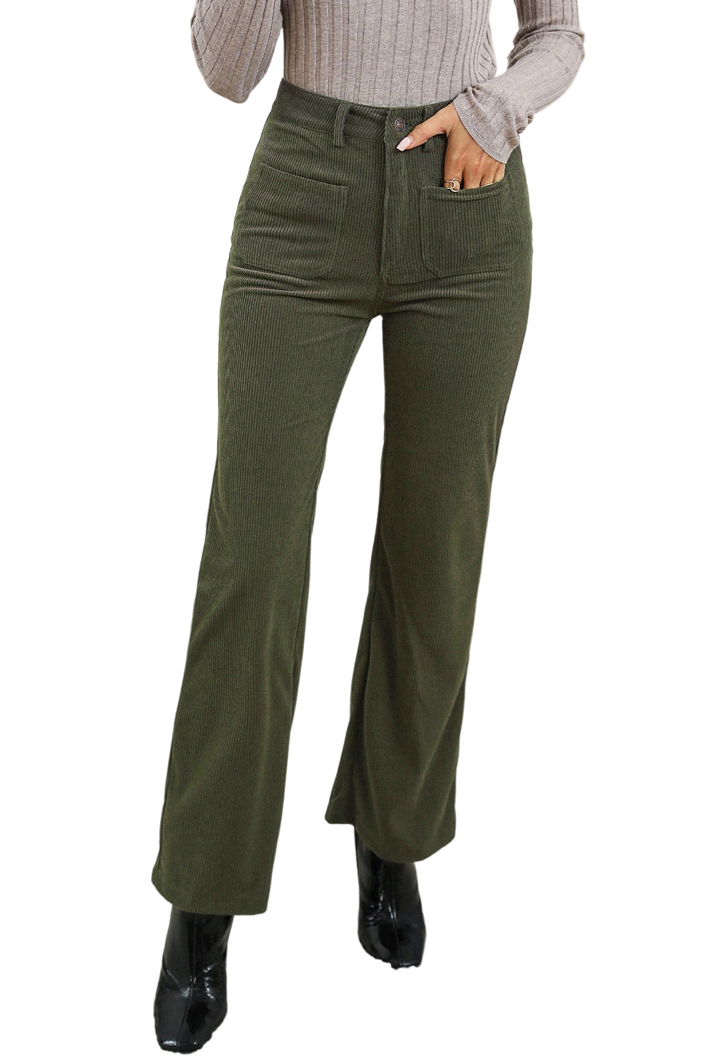 Pantalon en velours - Coupe droite - Pour FEMMES