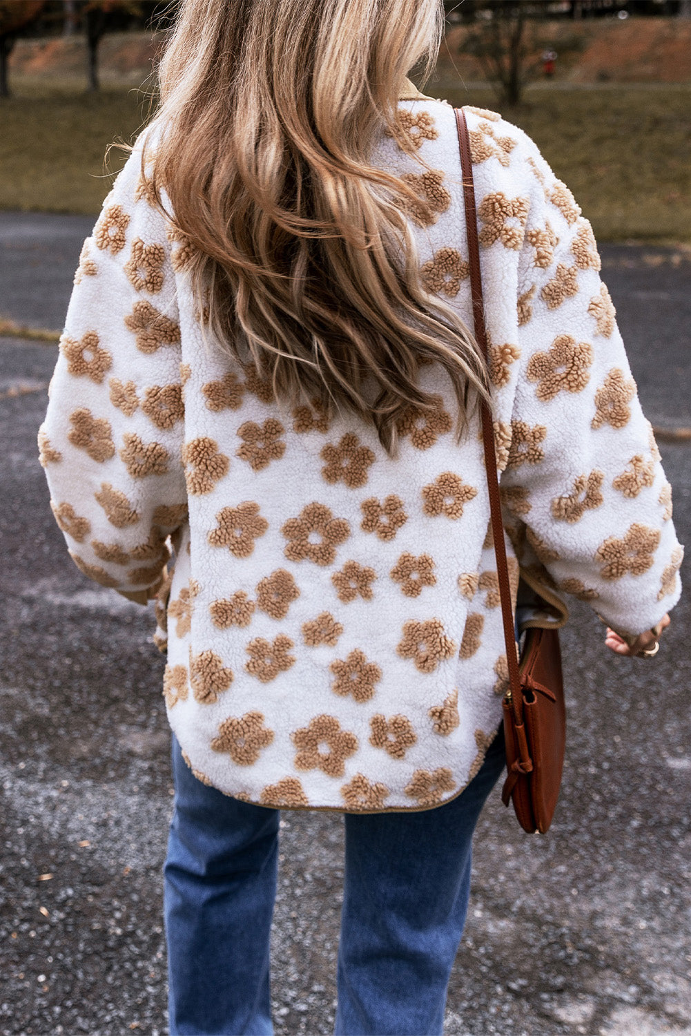 Veste de surchemise boutonnée - Tissu polaire - Pour FEMMES