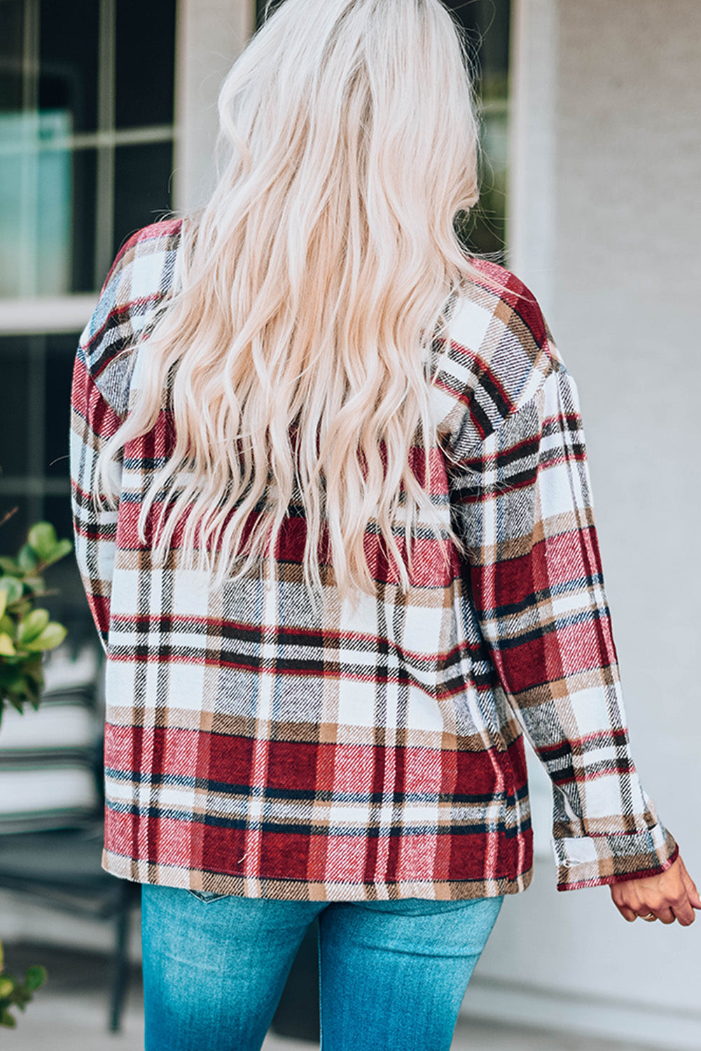 Veste de surchemise à carreaux - Pour FEMMES