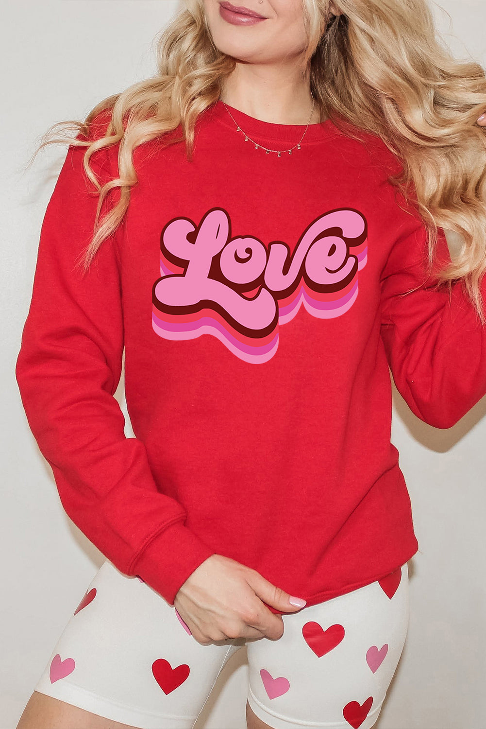 Pull à manches longues - Imprimé "Love" - Pour FEMMES